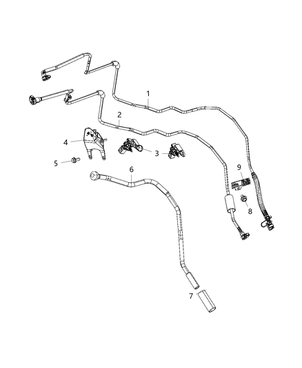 2020 Ram 2500 Fuel Lines/Tubes And Related Parts Diagram 1