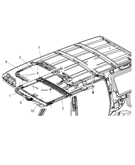 2008 Jeep Liberty Motor-SUNROOF Diagram for 68033423AA