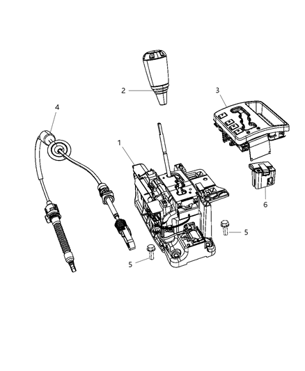 2008 Jeep Grand Cherokee Gearshift Controls Diagram 1