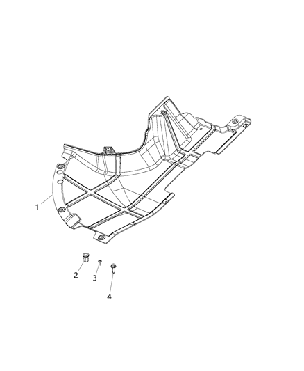 2017 Ram ProMaster 2500 Underbody Shields Diagram