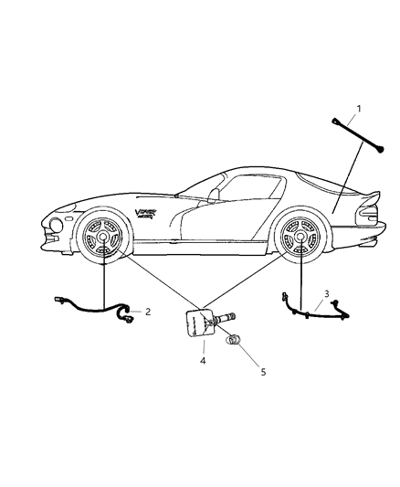 2006 Dodge Viper Sensors - Body Diagram