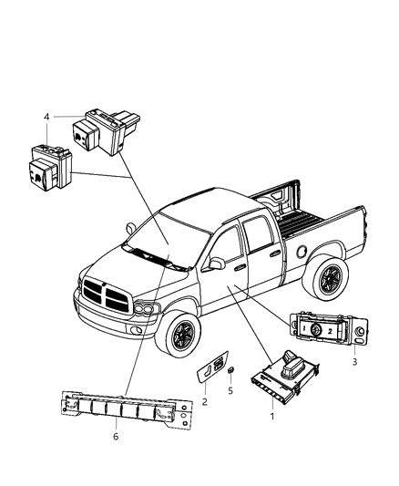 2012 Ram 3500 Switch-LUMBAR Control Diagram for 68157564AA