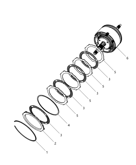 2010 Jeep Wrangler Input Clutch Assembly Diagram 5