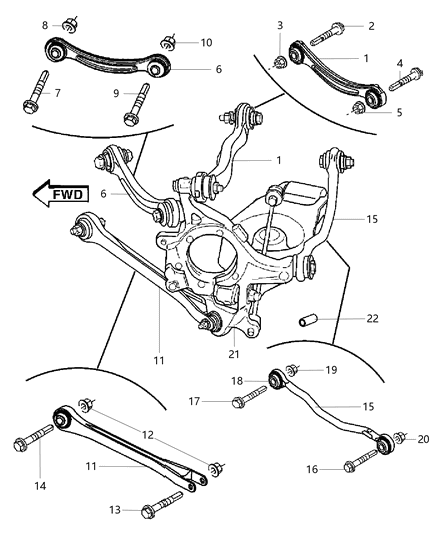 2008 Chrysler 300 Link-Compression Diagram for 5180480AA