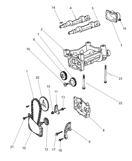 1998 Chrysler Sebring Balance Shafts Diagram