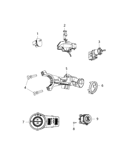 2019 Jeep Compass Switches - Instrument Panel Diagram