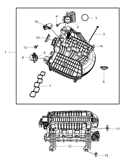 2009 Chrysler Town & Country Intake Manifold Diagram 6