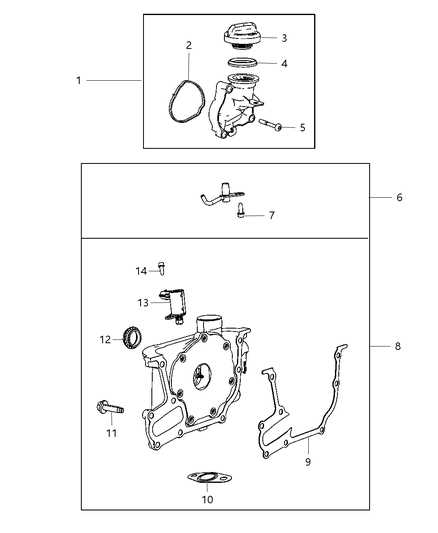 2012 Dodge Journey Seal-CRANKSHAFT Oil Diagram for 68103966AA