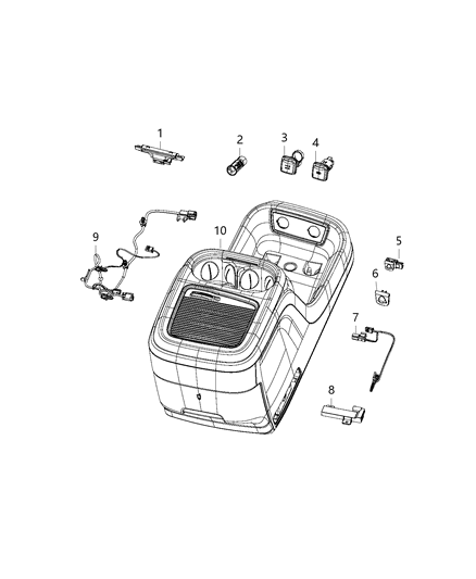 2017 Chrysler Pacifica Wiring-Console Diagram for 68228600AD