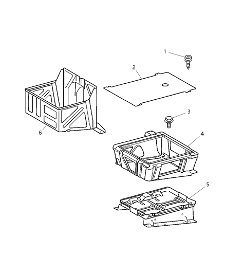 2004 Dodge Sprinter 3500 Front Seat - Attaching Parts Diagram 3