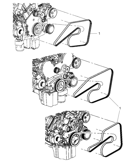 2015 Chrysler 300 Belts, Serpentine & V-Belts Diagram