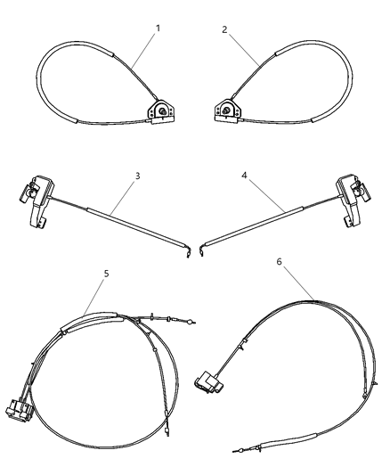 2009 Dodge Ram 2500 Load Floor/Kneel And Position Cables Diagram