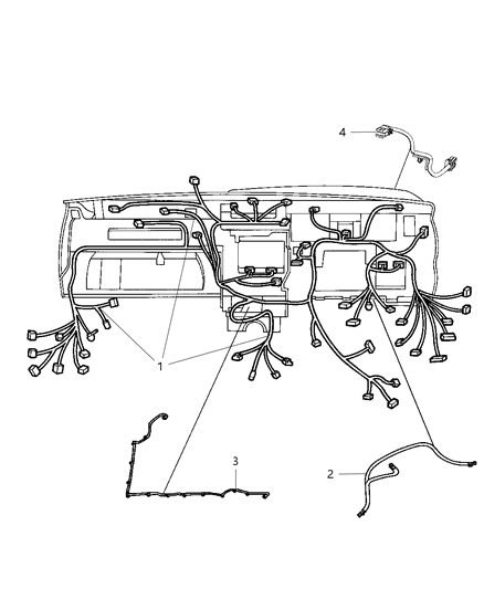 2012 Dodge Durango Wiring-Instrument Panel Diagram for 68085265AE