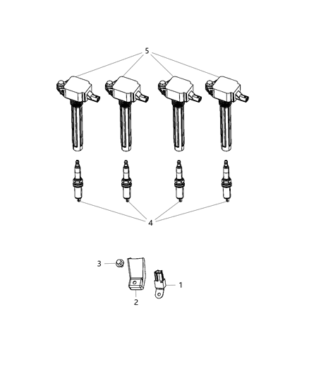 2015 Jeep Renegade Spark Plugs & Ignition Coil Diagram 2