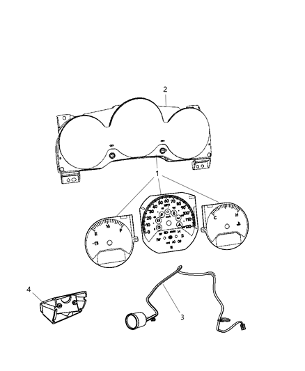 2010 Dodge Caliber Cluster-Instrument Panel Diagram for 5172748AA