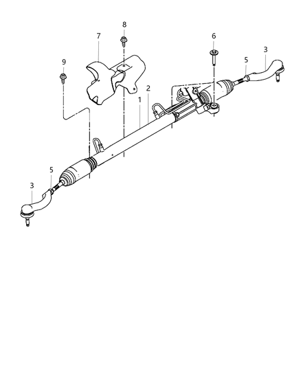 2007 Dodge Avenger Rack And Pinion Gear Diagram for 4743875AE