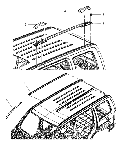 2008 Jeep Liberty Luggage Rack Diagram