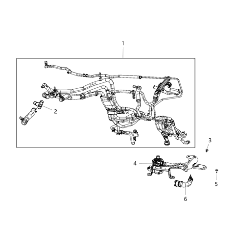 2020 Chrysler Voyager Hose-Heater Supply And Return Diagram for 68281056AH