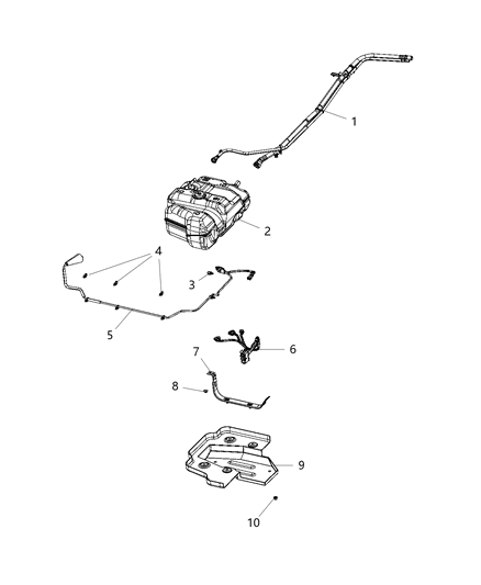 2021 Ram 1500 Strap-UREA Tank Diagram for 52029943AA