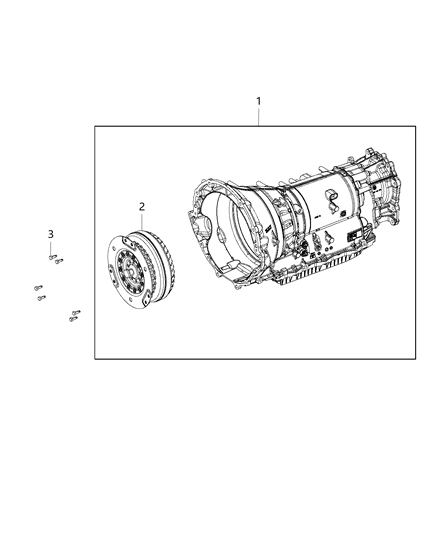 2019 Ram 1500 Transmission-With Torque Converter Diagram for 68269521AA