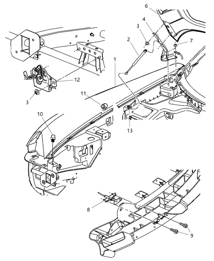 2004 Dodge Viper Hood Panel Diagram for 5029272AC