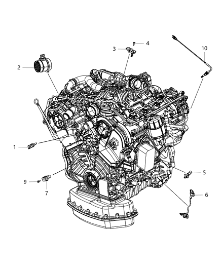 2013 Chrysler 300 Sensors, Engine Diagram 1