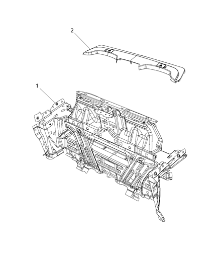 2010 Chrysler Sebring Rear Shelf Panel Diagram 2