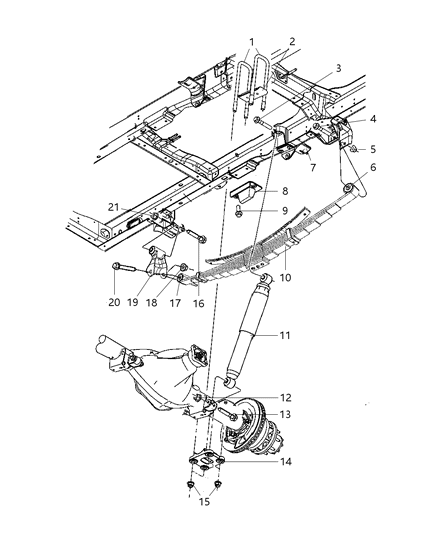 2009 Dodge Ram 3500 Suspension - Rear Diagram