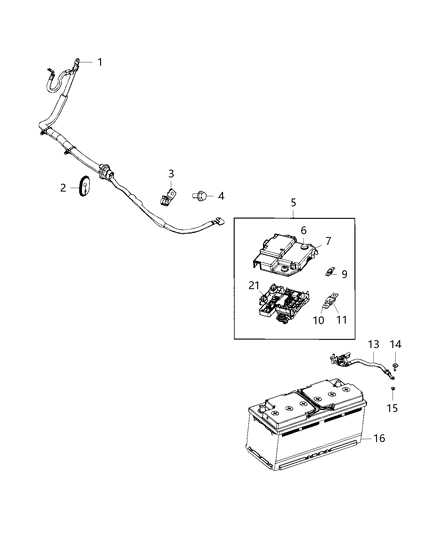 2021 Ram ProMaster 1500 Clip-Tube Diagram for 6107020AA