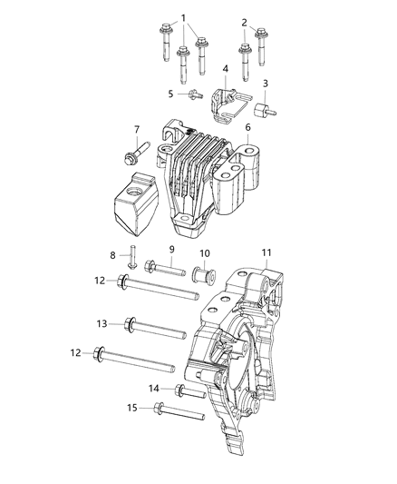 2017 Jeep Cherokee Engine Mounting Right Side Diagram 1