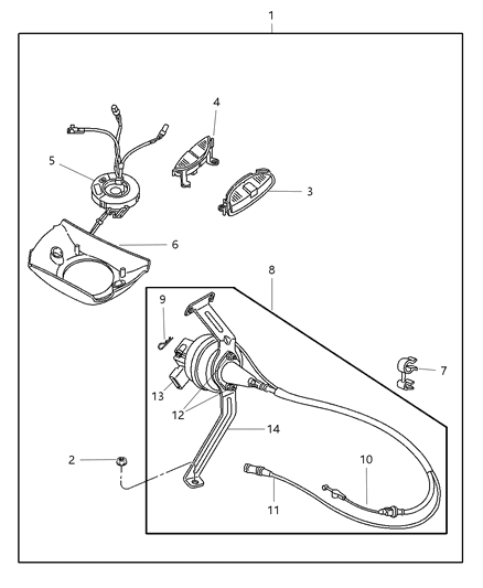 2001 Dodge Dakota Cont Pkg-Speed Control Diagram for 82206971