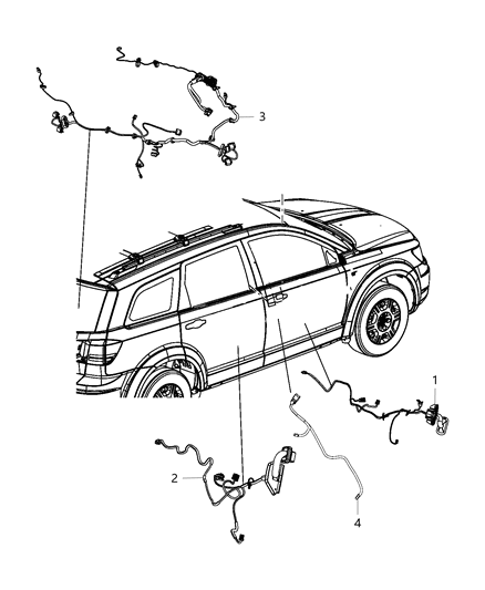 2015 Dodge Journey Wiring Doors & Liftgate Diagram