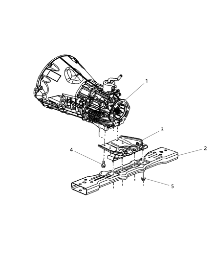 2006 Jeep Liberty INSULATOR-Transmission Support Diagram for 52129158AD