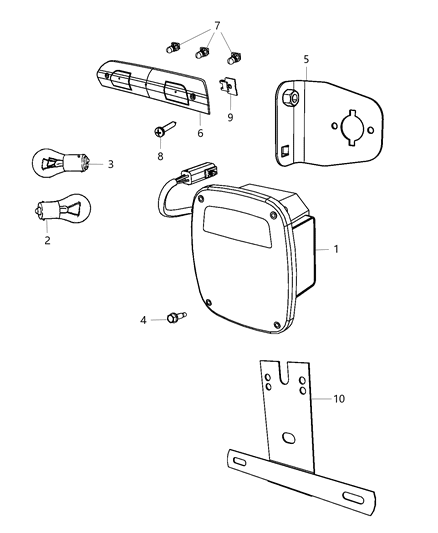 2017 Ram 2500 Lamps - Rear Diagram 3