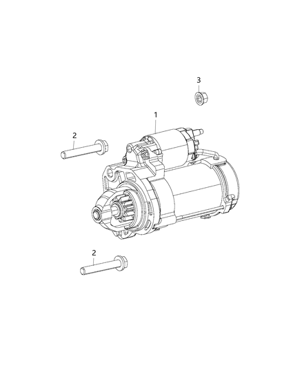 2017 Chrysler Pacifica Starter & Related Parts Diagram 2