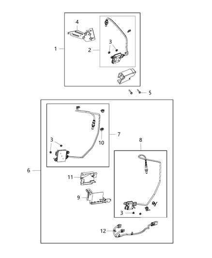 2016 Ram 1500 Bracket-Auxiliary COOLANT Pump Diagram for 68043577AB