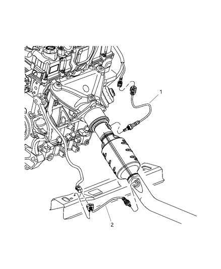 2011 Chrysler 200 Oxygen Sensors Diagram 1