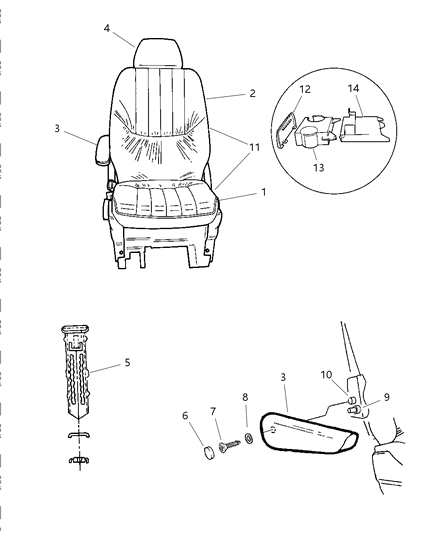 2000 Dodge Caravan Rear Quad Seats Diagram 1