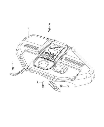 2013 Ram 3500 Cover-Engine Diagram for 4627632AC