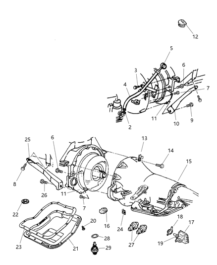 2002 Dodge Ram 1500 Case & Related Parts Diagram 1