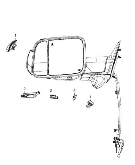 2020 Ram 2500 Lamps, Side Camera & Side Mirror Diagram