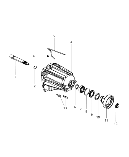 2010 Jeep Wrangler Case ,Extension & Adapter Diagram 3