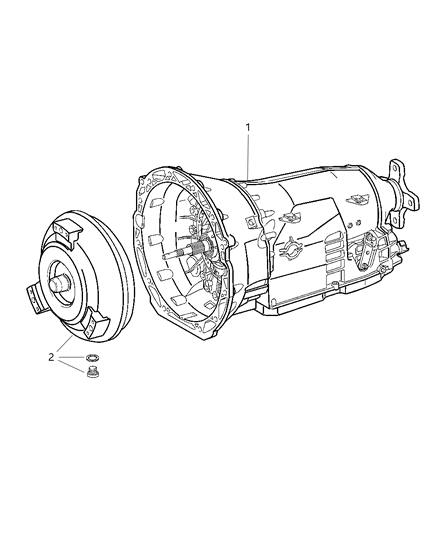 2007 Dodge Charger Trans Pkg-With Torque Converter Diagram for 68003115AA