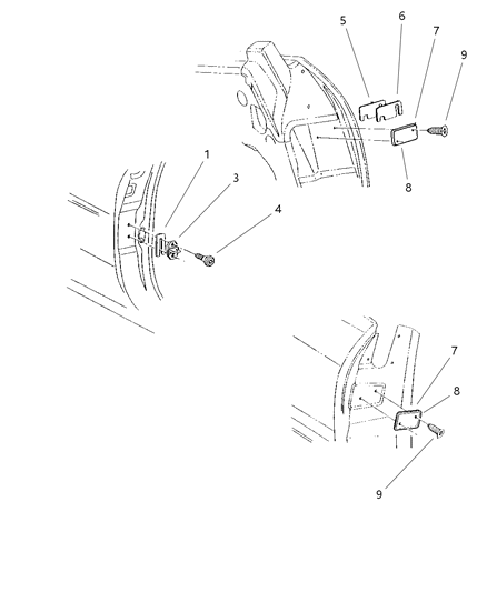 1999 Chrysler Sebring Striker Front Door Diagram