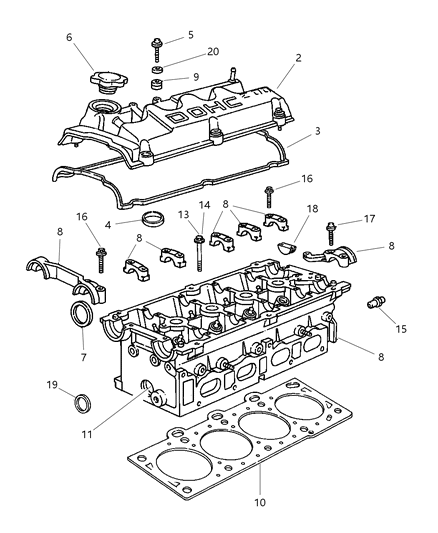 1999 Dodge Neon Cylinder Head Diagram 1