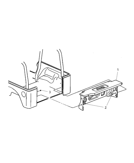 2005 Jeep Wrangler Add-A-Trunk - Tailgate Diagram