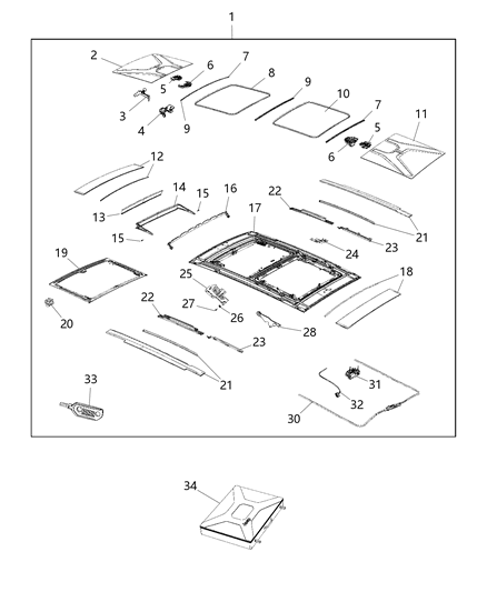 2017 Jeep Renegade Pad Stop Diagram for 68324707AA