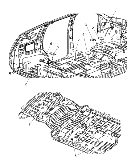 2007 Dodge Durango Plugs Floor Pan Diagram