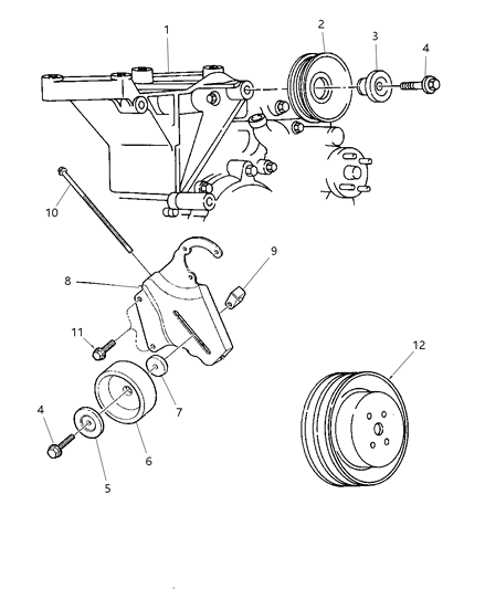 1998 Jeep Grand Cherokee Drive Pulleys Diagram 1