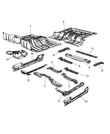 2007 Jeep Wrangler Floor Pan Diagram 1